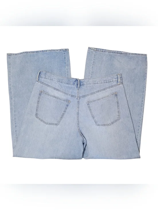 NWT Universal Thread Super Wide Leg Light Wash Jeans 100% Cotton Plus Size 16 - Picture 12 of 16